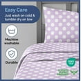 thumbnail image 6 of CGK Linens 4-Piece Cute & Cozy Kids Sheet Set - Full Size Kids Bedding With Vibrant Designs For Boys, Girls, Teens, Toddler, Dots Purple, 6 of 7