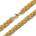 thumbnail image 4 of QQTDFG New Fashion 6/8/10mm Mens Chain Stainless Steel Byzantine Link Necklace Bracelet-Gold Tone-8mm-10 inch bracelet, 4 of 9