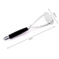thumbnail image 3 of Stainless Steel Heavy Duty Manual Potato Ricer - Long Handle Black Silver, 3 of 5