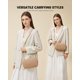 thumbnail image 2 of Bandolera LOVEVOOK acolchada de piel vegana, color camel claro, 2 of 9