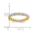 thumbnail image 4 of 14k Polished Size 5 Shared Prong 2 carat Diamond Complete Eternity Band, 4 of 5