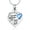 Blue, variant on Cremation Jewelry for Ashes -No Longer By My Side Forever in My Heart Urn Pendant Necklace for Ashes Grandma Grandpa Mom Dad Papa Nana Brother Sister