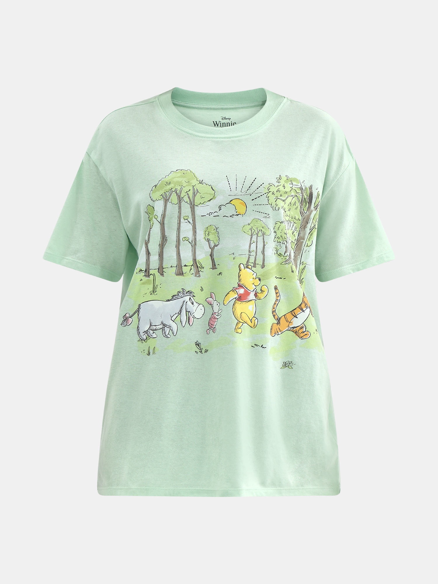 Disney Women’s Winnie the Pooh Graphic T-Shirt with Short Sleeves, Sizes XXS-2XL