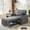 Dark Gray, variant on CQSXDA 3 In 1 Convertible Sofa Chair with Adjustable Backrest, Phone Holder And Type-C Charging In Modern Design for Living Room Bedroom Apartment Small Space, Black