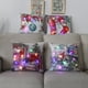 thumbnail image 3 of Funda de almohada de Papá Noel brillante con luces Led, decoración de año nuevo para el hogar, adorno de Navidad, funda de cojín Led, 45cm, 2023, 3 of 4