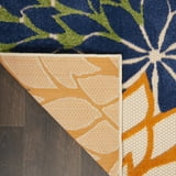 Nourison Tropical Oasis Indoor/Outdoor Modern Floral Multicolor 3'6