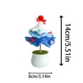 thumbnail image 3 of 3 Tier Christmas Tree Decoration Crocheted Artifical Crochet Potted Knitted Chrismas Tree Home (Blue Tree), 3 of 6