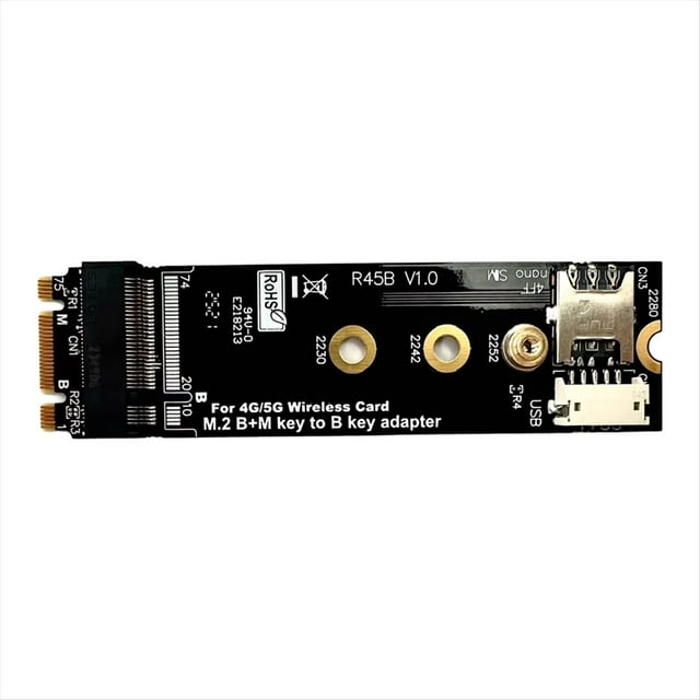 Adaptador M.2 B y M-Key 2280 -Key para Módem Inalámbrico 3G/4G/5G, Compatible con Tarjeta de Módulo LTE NanoSIM M2 B Key 3042 3052.