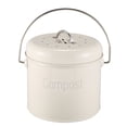 thumbnail image 1 of Compost Bin 3L - Stainless Steel Kitchen Compost Bin - Kitchen Composter for Food Waste - Coal Filter, 1 of 8