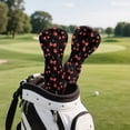 thumbnail image 4 of Uorisanigo Cherry Print Golf Club Covers for Women Men, 3 Packs Golf Club Driver, Fairway Wood and Hybrid Head Cover, Headcovers Set Keep Clubs Dry and Clean, Funny Accessories, 4 of 7