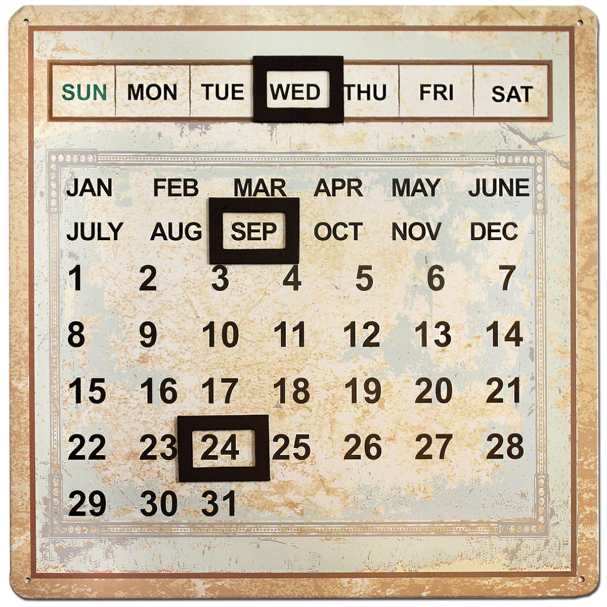 Salvaged Metal Calendar 12 X12 Walmart Canada salvaged-metal-calendar-12-x12-walmart-canada