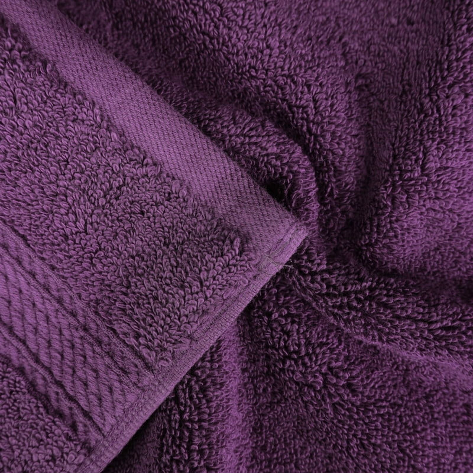 Superior Egyptian Cotton Heavyweight Face Towel Set of 6, Plum