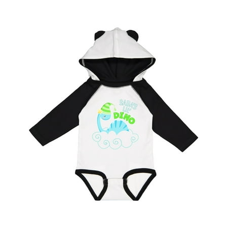 

Inktastic Saba s Lil Dino with Cute Blue Baby Dinosaur Gift Baby Boy or Baby Girl Long Sleeve Bodysuit