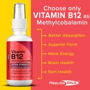 Results RNA Vitamin B12 Methylcobalamin Extra Strength 12 Pack, 2 oz