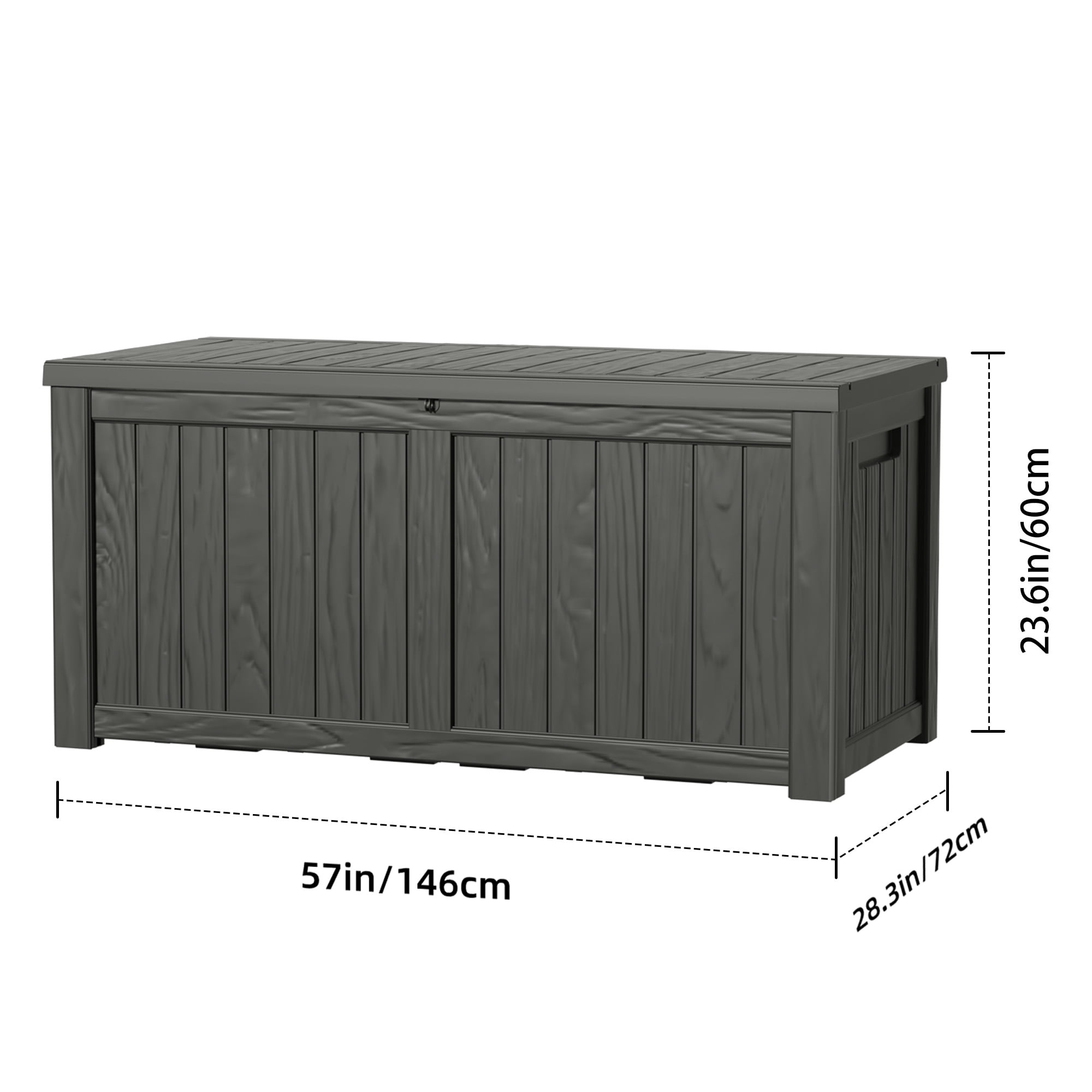 MAYEERTY 120 Gallon Outdoor Deck Box, Large Capacity Storage Box for Patio Furniture Cushions, Pillow Outdoor Indoor, Black