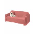 thumbnail image 2 of Pure Coral Red Couch Cover for 2 Cushion Sofa, Simple Solid Color Washable Loveseat Sofa Covers Slipcover for Sectional Sofas L-Shaped, Couch Throw Cover 71"x118", 2 of 9