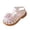 Pink, variant on Girls Bow Sparkly Sandals Open Toe Wedding Dance Dress Shoes Kids Slip on Adjustable Strap Platform Slides Thick Sole Walking Shoes Purple 9 Toddler