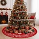 thumbnail image 1 of Christmas Tree Skirt Christmas Tree Bottom Decoration Skirt Snowflake Dwarf Short Plushs Hotel Shopping Mall Tree Bottom Decoration Skirt, 1 of 7