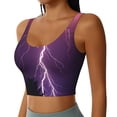 thumbnail image 2 of KLL Thunderstorm Violet Purple for Workout Tank Tops for Women,U Back Fitness Top Built in Shelf Bras Padded Fit for Yoga Gym-, 2 of 8