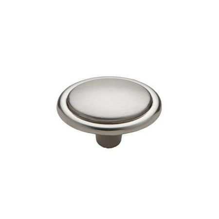 5/8 Inch Antique Silver Knob - Knobware R6012 Rhode Island Knob 1.37 X 1 in. Oval Satin Nickel