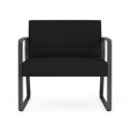 thumbnail image 2 of Waterfall Reception Waiting Sled Base Bariatic Chair / Charcoal Steel / Black, 2 of 5
