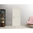 thumbnail image 2 of Interior Solid French Door 28" x 80" inches / Mela 7001 Painted Creamy / Single Regular Panel Frame Handle / Bathroom Bedroom Modern Doors, 2 of 4