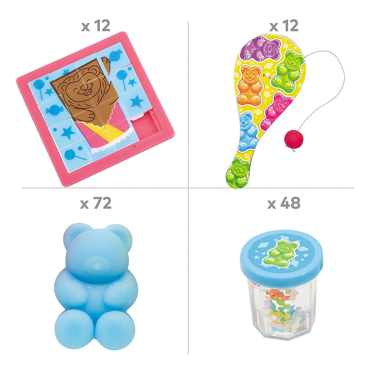 Fun Express Bulk 144 Piece Candy Critters Toy Assortment