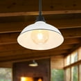 thumbnail image 3 of JONATHAN Y 12.25" 1-Light Indoor/Outdoor Iron LED Pendant, by  - 12.25 White/Black, 3 of 5