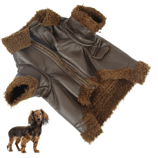 Chaqueta de cuero para perros chaqueta para perros impermeable de moda a prueba de viento para invierno para exteriores gatos perros pequeños medianos y grandes ANGGREK Otros