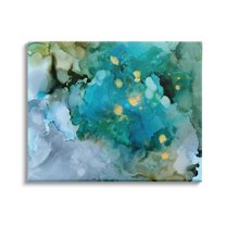 Stupell Industries Modern Ocean Water Abstract Painting Fluid Watercolor Composition, 48 x 36,Design by Victoria Borges