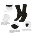 thumbnail image 3 of Kdxio Gold Spiders And Cobwebs Print Children's Socks for Daily Wear and Sports Use Colorblock Mid-Calf Design Breathable Material, 3 of 5