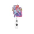 thumbnail image 2 of Heart Lung Brain Acrylic Retractable Badge Reel Rotating Clip ID Badge Holder, 2 of 9