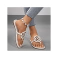 thumbnail image 5 of Women’s Comfortable Flip-Flop Sandals Dressy Thong Flat Leather Slide Sandals for Women, 5 of 9