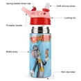 thumbnail image 3 of Tom And Jerry Kids Water Bottle with Silicone Straw And Spill-Proof Lid, Stainless Steel Double-Wall Vacuum Insulated Water Bottles for Boys Girls, 3 of 8