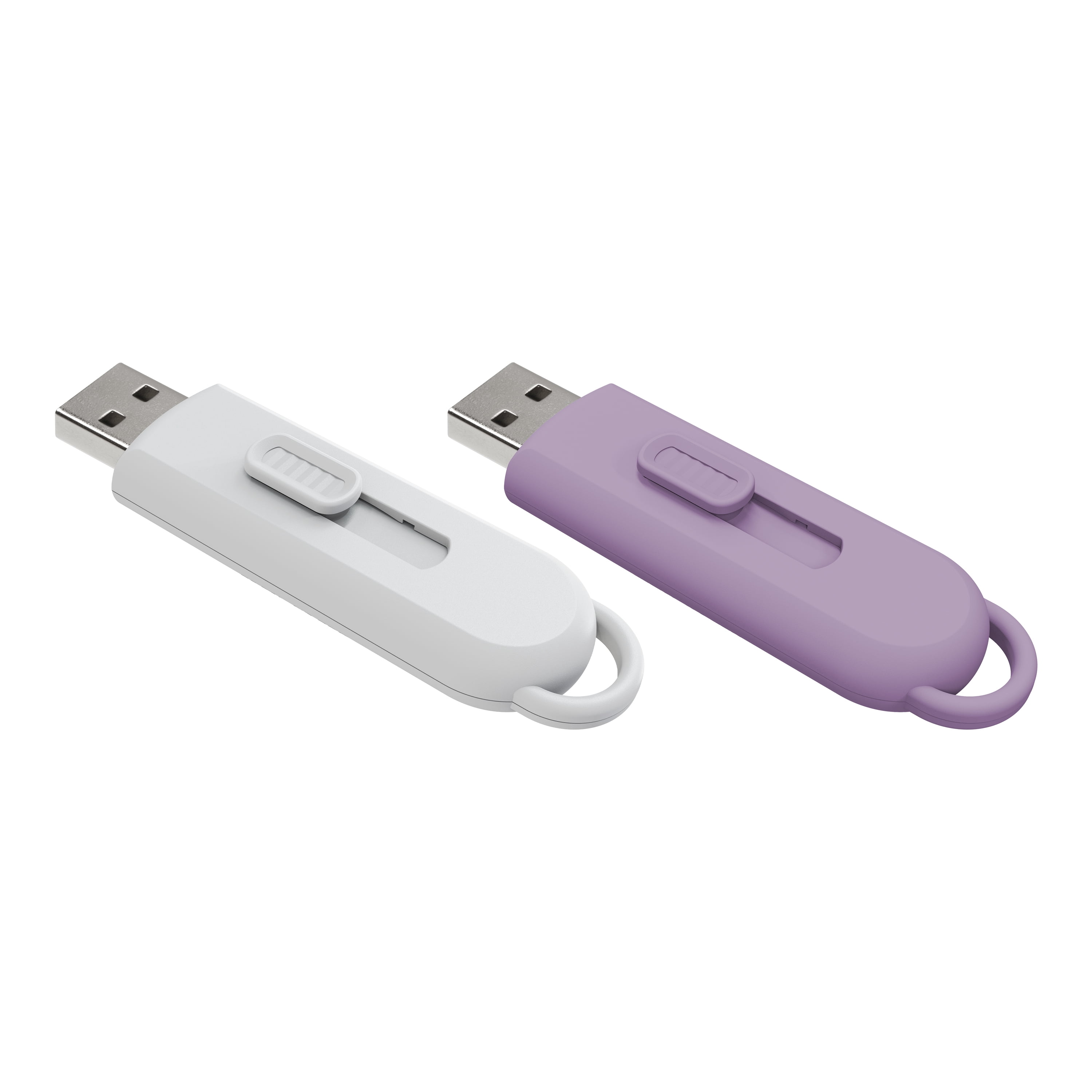 onn 128GB USB 2.0 Flash Drives, 2-Pack, Convenient, Retractable Design, Ample Storage
