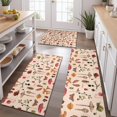 thumbnail image 2 of Red Mushroom Insect Light Pattern Kitchen Rugs Sets Of 3,Kitchen Runner Rugs Non Skid Washable,Decorative Kitchen Floor Mats for Kitchen,Sink,Laundry,17"x30"+ 17"x47" + 17"x59", 2 of 6