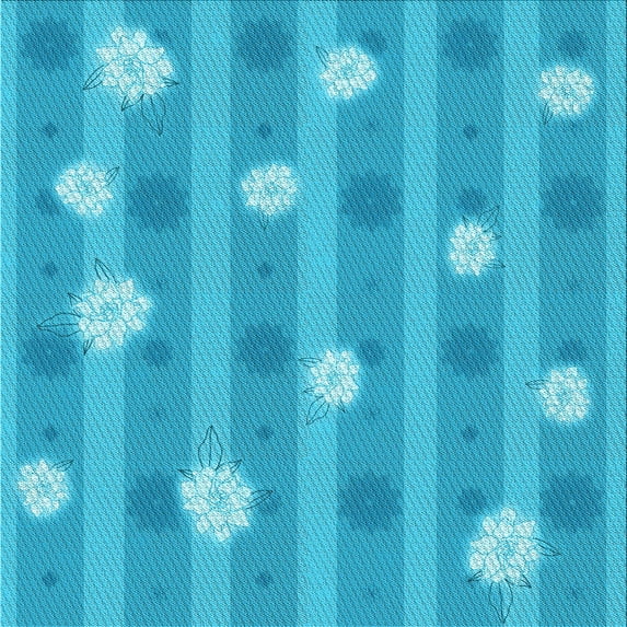 Ahgly Company Indoor Square Patterned Bright Cyan Blue Area Rugs, 8' Square