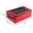 thumbnail image 6 of Tiny Tim Totes Ornament Storage Box with 48 Compartments and Dividers, Red, 6 of 6