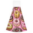 thumbnail image 7 of Yayeee Kitchen Hanging Hand Towels Set of 2 with Loop Bathroom Absorbent Tie Towel, Cute Doughnuts Pattern, 7 of 7