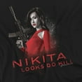 thumbnail image 2 of Nikita T-Shirt Looks Do Kill Unisex Graphic Tee For Men & Women, 2 of 7