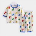 thumbnail image 2 of TOWED22 Kids Toddler Boy Clothes 2 Piece Long Sleeve Graphic T-Shirt Jogger Pants Warm Fall Winter Outfits Set(Light Blue,10-11 Y), 2 of 4