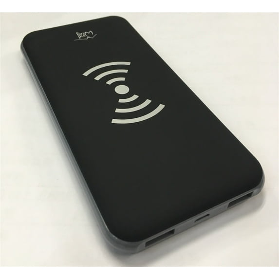 Portable Power Bank with Fast Wireless Charger and Dual USB ports for Microsoft Lumia 950 XL, Lumia 950 (Black)