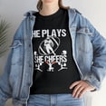 thumbnail image 7 of He Plays She Cheers Shirt, Cheerleading Gift, Football Tee, School -ID: 947, 7 of 7