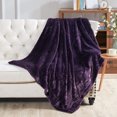 thumbnail image 2 of Home Soft Things Plain Faux Fur Throw - Blackberry - 50" x 60", 2 of 6