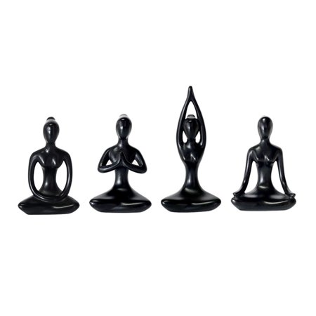 Yoone Beautiful Yoga Angel Shape Statue Decor Elegant Realistic Resin Statue Model for Home