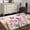 DeepPink Lavender LightPink, variant on Area Rug for Living Room, Tulips Spring Floral Non-Slip Indoor Large Carpet for Bedroom/Dining Room, Flowers Butterfly Plaid Pastoral Washable Low-Profile Rectangle Floor Mat Runner Rugs - 2.7 x 5 Ft