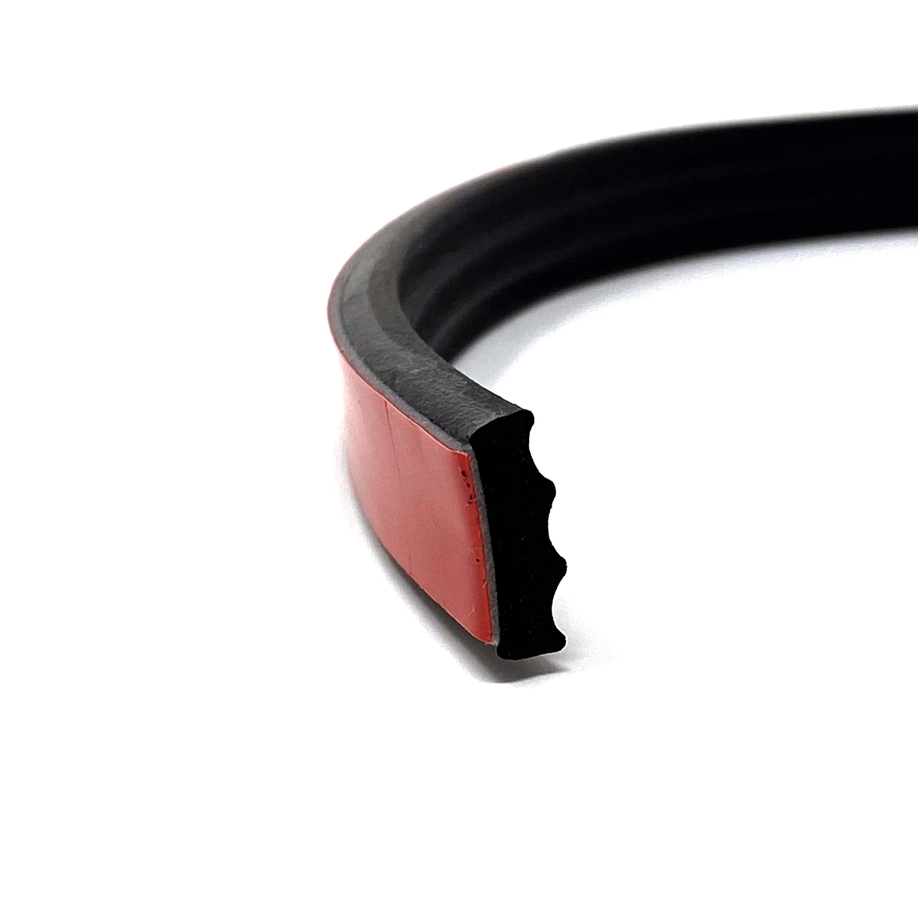 ESI Ribbed Rectangle Rubber Seal – .187” Height .500” Width 25’ Length – EPDM Foam Rubber Seal with 3M 4011 Acrylic Foam Tape, Ideal Door and Window, Automotive Weather Stripping, Garage, Cars, Boats