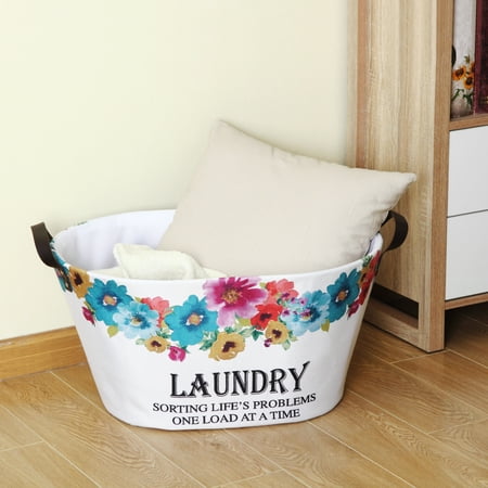 Pioneer Woman Oval Hamper Breezy Blossom Floral Walmart Com Walmart Com