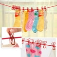 thumbnail image 4 of Home textile storage,Portable Travel Clothesline With 12pcs Clothespins Travel Gadgets For Outdoor And Indoor Use, 4 of 6