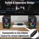 thumbnail image 4 of Computer Speakers for Desktop, USB-Powered Stereo 2.0 PC Speakers with 3.5mm Aux input, Portable Mini Speaker for Laptop Smartphones MAC, 4 of 4